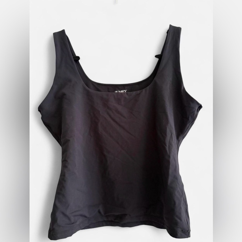 Black Scoop Neck Tank Top - Women